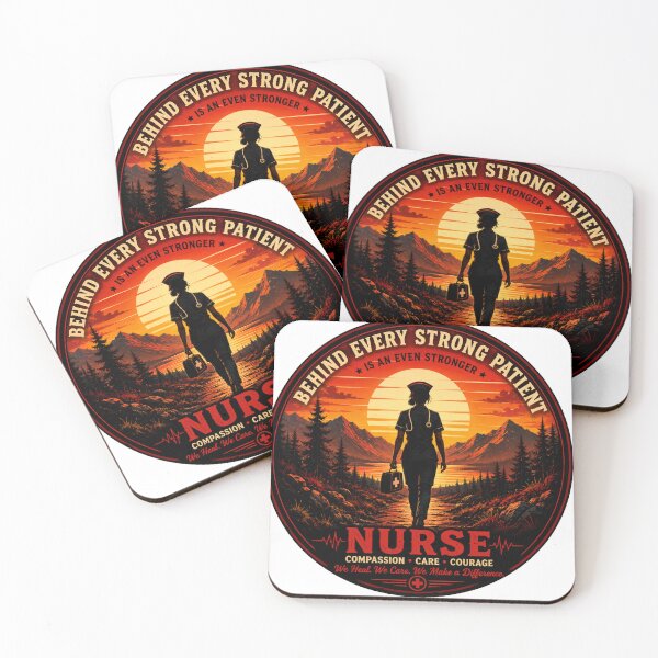 Item preview, Behind Every Strong Is An Even Stronger Nurse - Compassion Care Courage Sticker designed and sold by PawFusionArt.