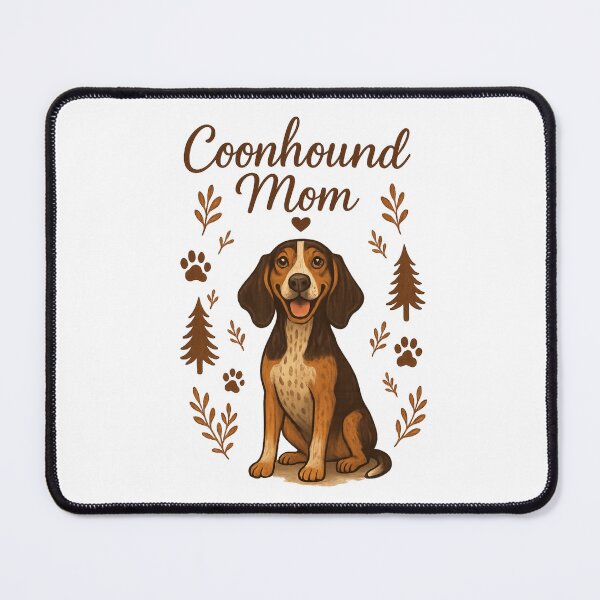 Item preview, Proud Coonhound Mom Cute Hound Dog Lover Vintage Woodland Design designed and sold by FurAndFlaireg.