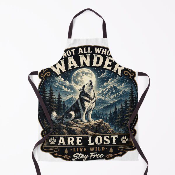 Item preview, Not All Who Wander Are Lost - Live Wild Stay Free Wolf Sticker designed and sold by PawFusionArt.