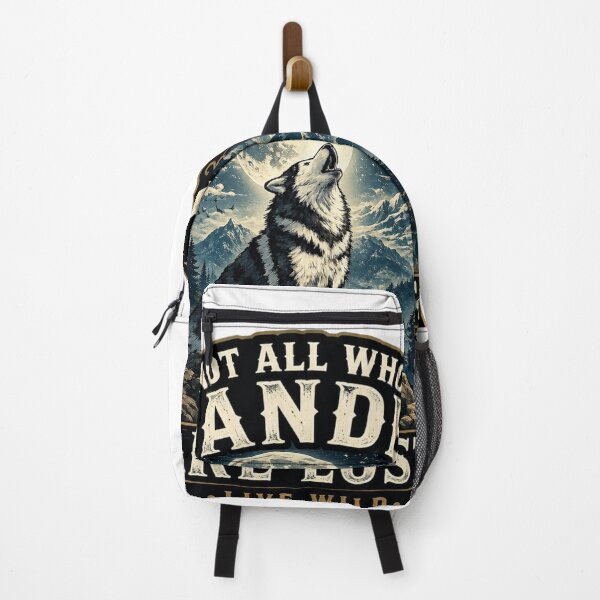 Item preview, Not All Who Wander Are Lost - Live Wild Stay Free Wolf Sticker designed and sold by PawFusionArt.