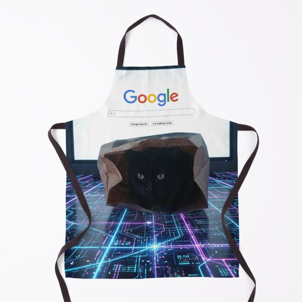 Item preview, Black Cat in Paper Bag Google Search Poster designed and sold by Pioneer Spirit Market.