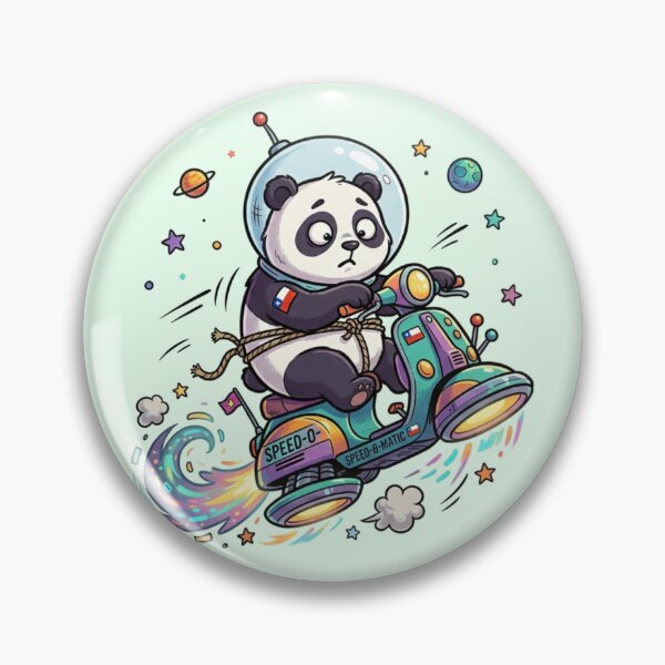 Item preview, Cute Panda on a Motorcycle – Kawaii Animal Design designed and sold by StoneByTheMoon.