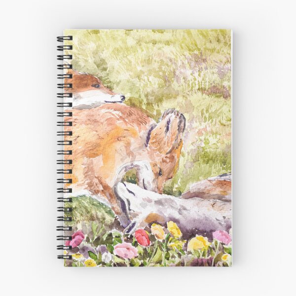 Item preview, 3 baby foxes playing watercolour arts  designed and sold by ColorandColor.