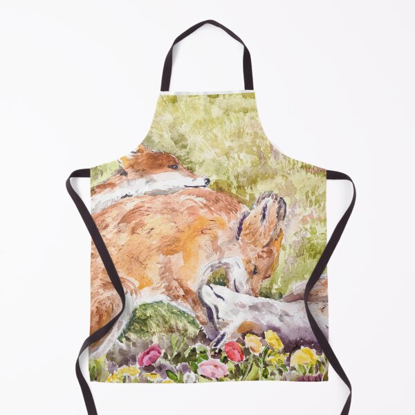 Item preview, 3 baby foxes playing watercolour arts designed and sold by ColorandColor.