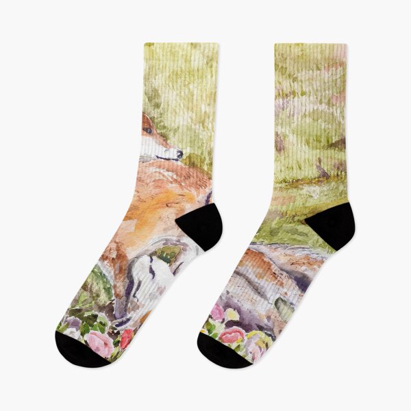 Item preview, 3 baby foxes playing watercolour arts  designed and sold by ColorandColor.