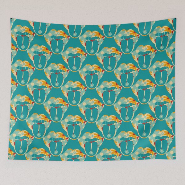 Item preview, Tongue Pop Art – Retro Teal Graphic Illustration 03 designed and sold by StefanStudioArt.