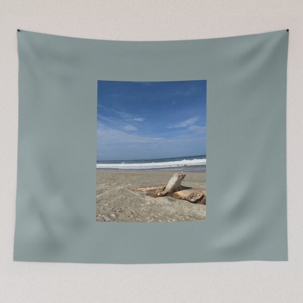 Item preview, Large sculptural driftwood log on the ocean sand beach designed and sold by Art of Momenz.