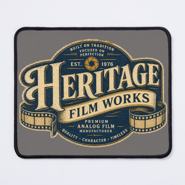 Item preview, Heritage Film Works Vintage Film Company Logo designed and sold by Golden Era Studio.