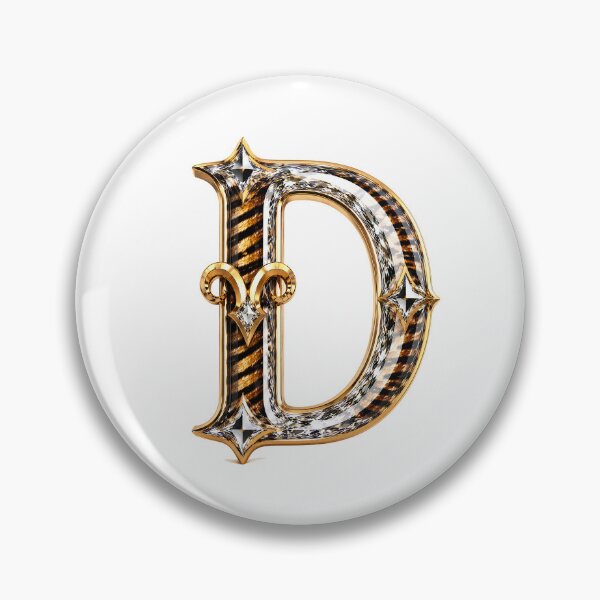 Item preview, Crystal Ramstripe Zodiac Letter D designed and sold by BlissBlvdShop.