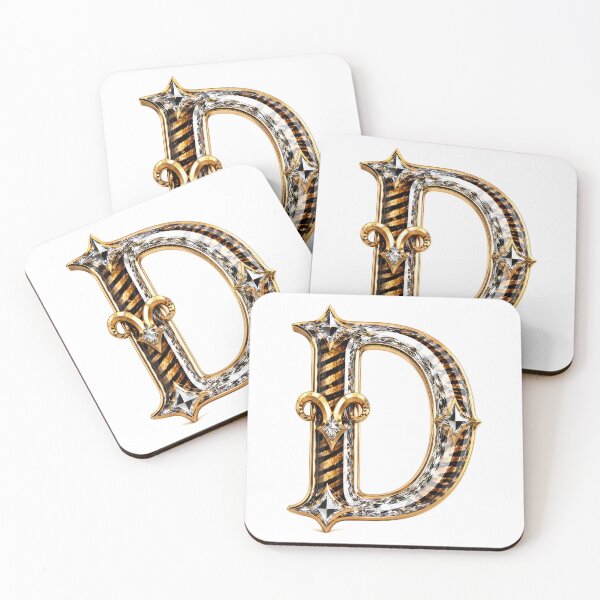Item preview, Crystal Ramstripe Zodiac Letter D designed and sold by BlissBlvdShop.
