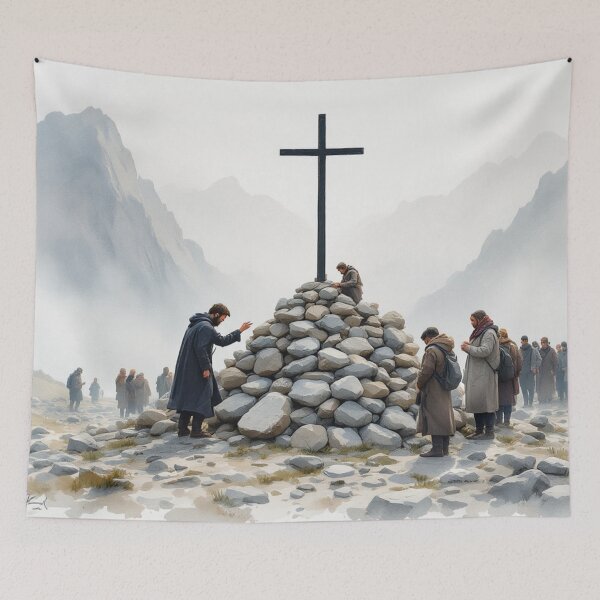 Aperçu de l'œuvre Calvaire sur le chemin de Saint Jacques créée et vendue par jefboutique6150.