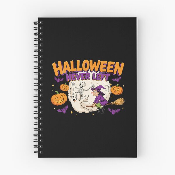 Item preview, Halloween Never Left, Retro Cartoon Ghost Witch Skeleton 90s designed and sold by CryptReel.