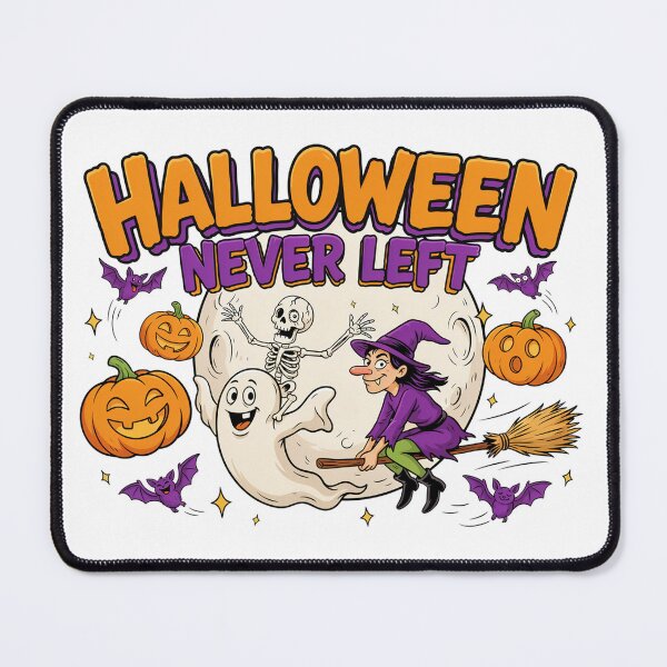 Item preview, Halloween Never Left, Retro Cartoon Ghost Witch Skeleton 90s designed and sold by CryptReel.