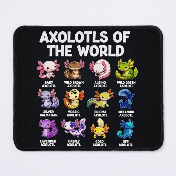 Item preview, Axolotls Of The World Axolotl Types Morphs designed and sold by SMARTKIT DESIGNAGENCY.