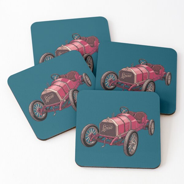 Item preview, Lancia Tipo 51 Alpha 1908 Vintage Halftone Print designed and sold by FreiherrPK.