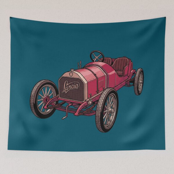 Item preview, Lancia Tipo 51 Alpha 1908 Vintage Halftone Print designed and sold by FreiherrPK.