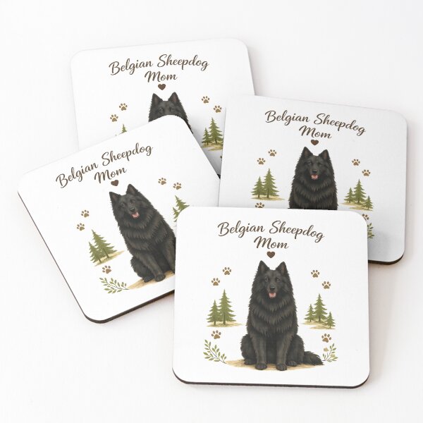 Item preview, Proud Belgian Sheepdog Mom Cute Dog Lover Vintage Woodland Design designed and sold by FurAndFlaireg.