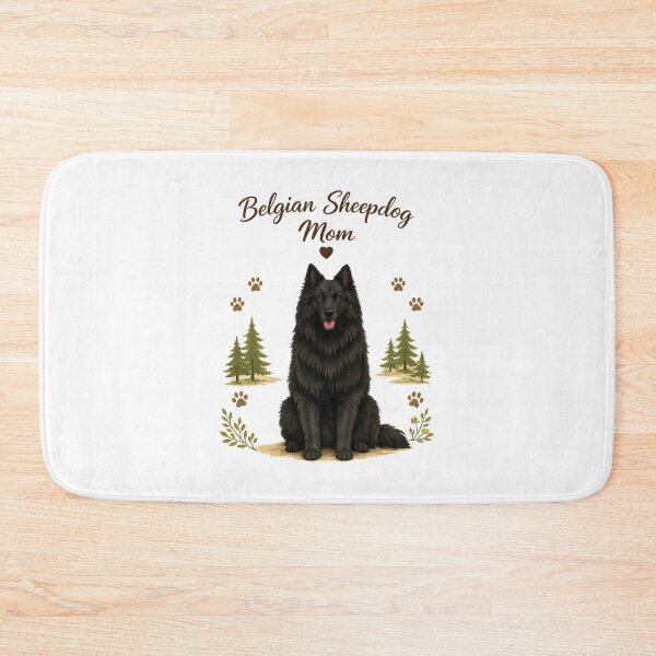 Item preview, Proud Belgian Sheepdog Mom Cute Dog Lover Vintage Woodland Design designed and sold by FurAndFlaireg.