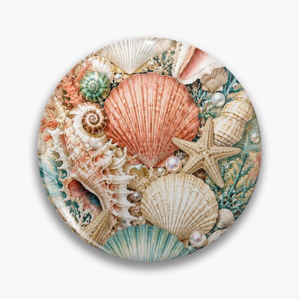 Item preview, Coastal Seashell Paradise Watercolor Art designed and sold by Anki2014.