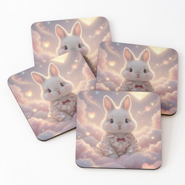 Item preview, Dreamy Pajama Bunny on Pastel Clouds Art designed and sold by lovelistivkaa.