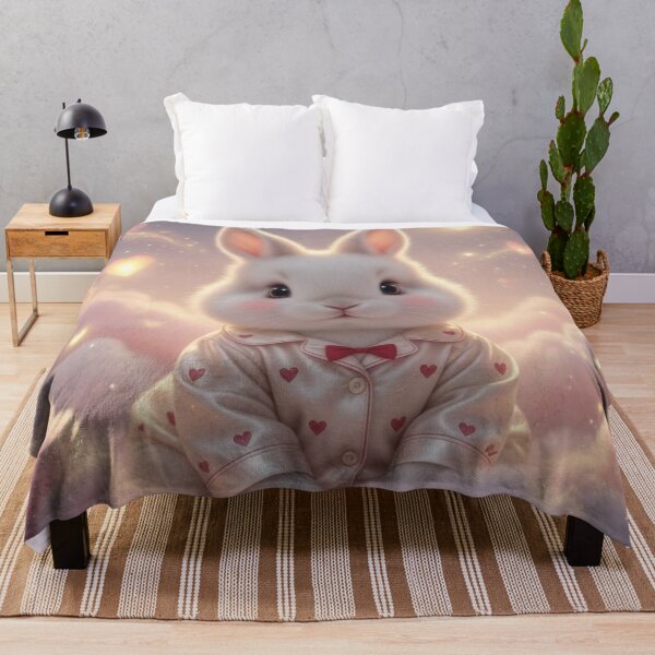 Item preview, Dreamy Pajama Bunny on Pastel Clouds Art designed and sold by lovelistivkaa.