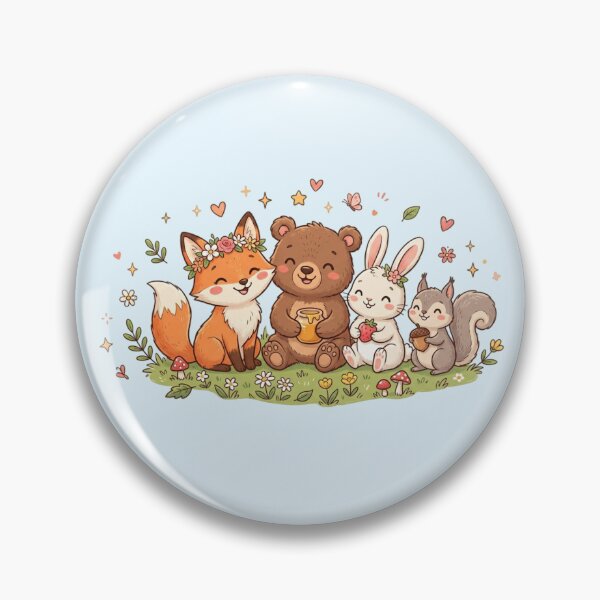 Item preview, Cute Forest Animals & Flowers – Kawaii Kids Design designed and sold by StoneByTheMoon.