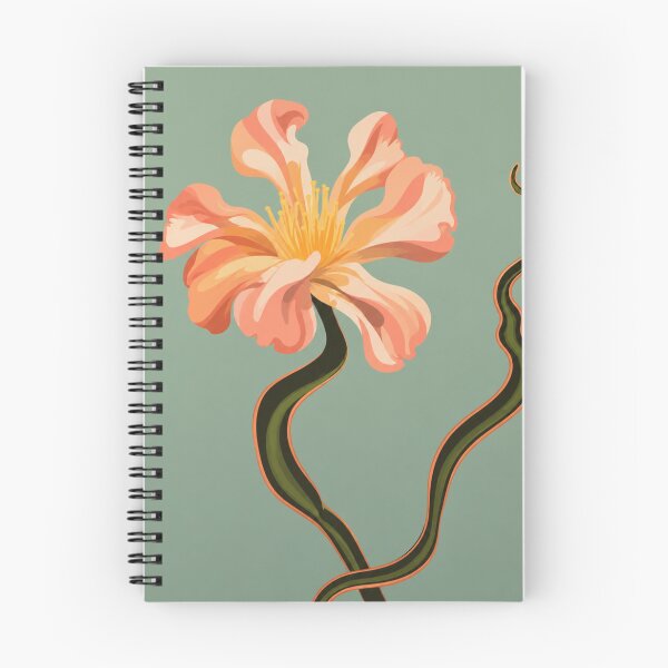 Item preview, Elegant Peach Wildflower Illustration designed and sold by minbadesign.