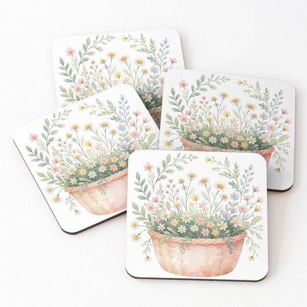 Item preview, Wildflower Basket Botanical Cottage Garden Illustration designed and sold by AillustriaAK.