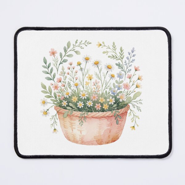 Item preview, Wildflower Basket Botanical Cottage Garden Illustration designed and sold by AillustriaAK.