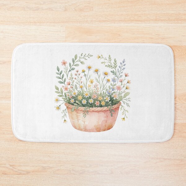 Item preview, Wildflower Basket Botanical Cottage Garden Illustration designed and sold by AillustriaAK.