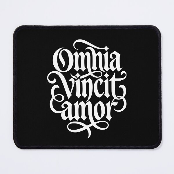 Item preview, Omnia Vincit Amor Latin Quote Calligraphy designed and sold by AntiqueImages.