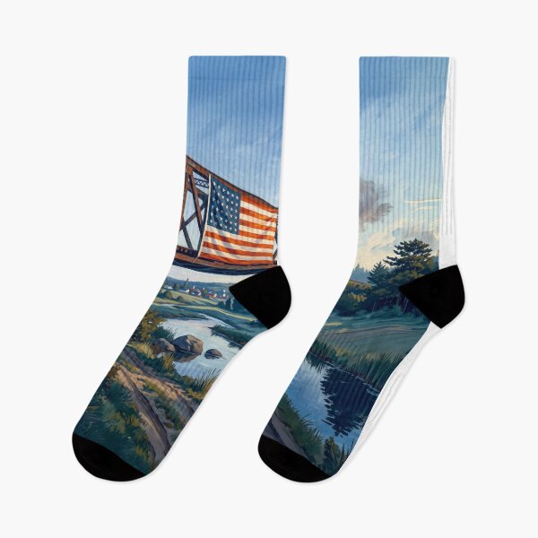 Item preview, American Flag And Steam Locomotive designed and sold by Home Decor Art.