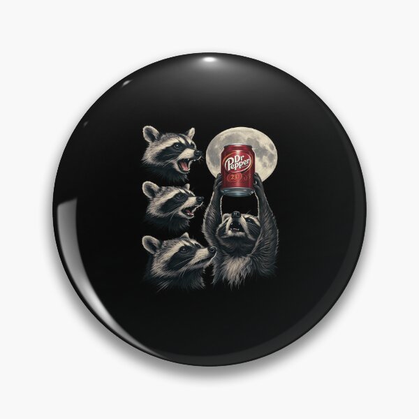 Item preview, Funny Raccoon Dr Pepper Moon Trash Panda Vintage designed and sold by ajifujpost.
