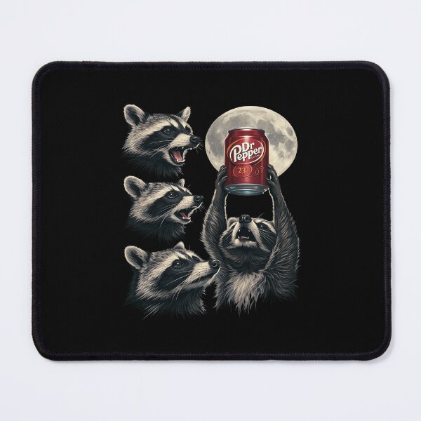 Item preview, Funny Raccoon Dr Pepper Moon Trash Panda Vintage designed and sold by ajifujpost.