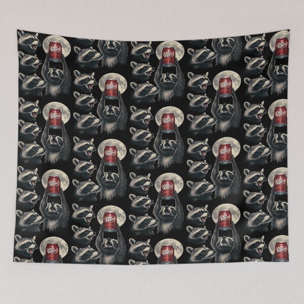 Item preview, Funny Raccoon Dr Pepper Moon Trash Panda Vintage designed and sold by ajifujpost.