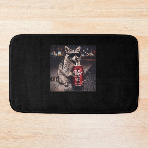 Item preview, Funny Raccoon Drinking Dr Pepper Soda Night City Vintage designed and sold by ajifujpost.