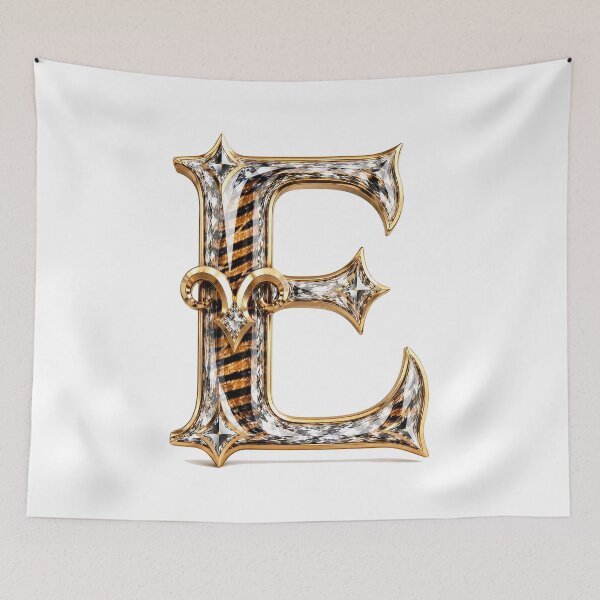 Item preview, Crystal Ramstripe Zodiac Letter E designed and sold by BlissBlvdShop.