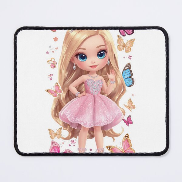 Item preview, Magical Sparkly Princess in Pink Gown with Butterflies Sticker designed and sold by JasmineAnjani_art26.