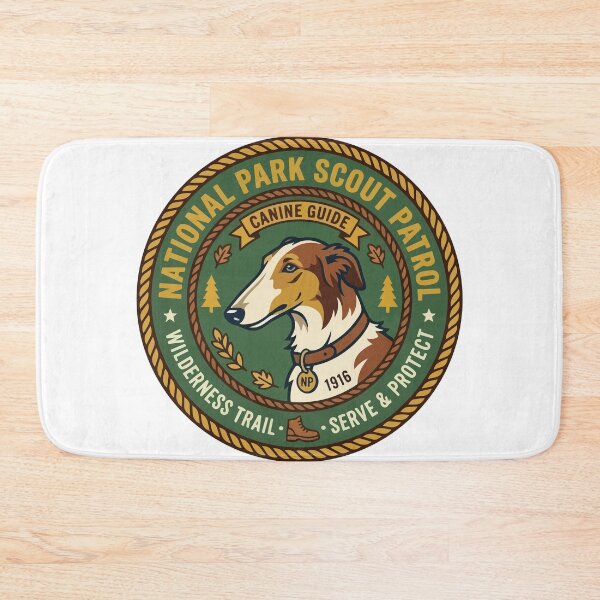 Item preview, Vintage Borzoi National Park Explorer Badge designed and sold by ArcApparel2020.