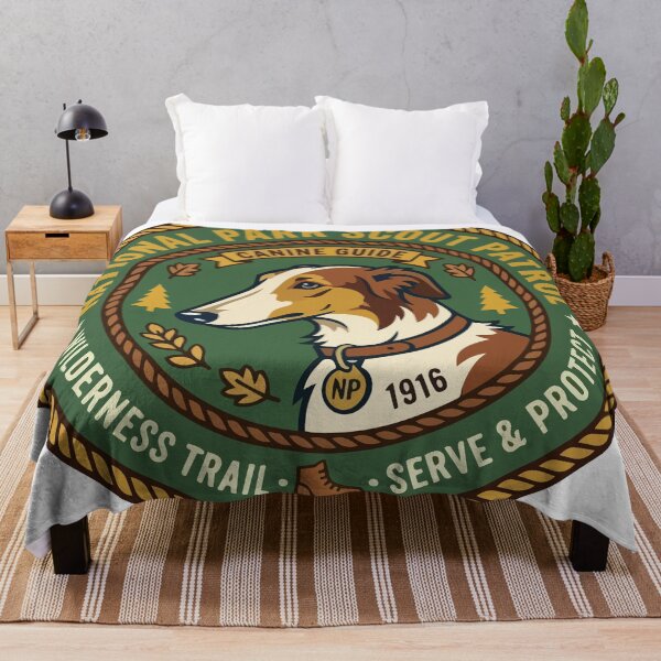 Item preview, Vintage Borzoi National Park Explorer Badge designed and sold by ArcApparel2020.