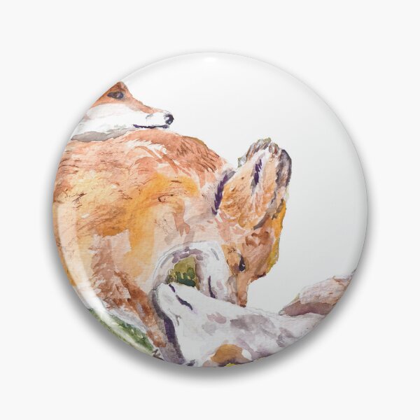Item preview, 3 baby foxes playing watercolour arts no background  designed and sold by ColorandColor.