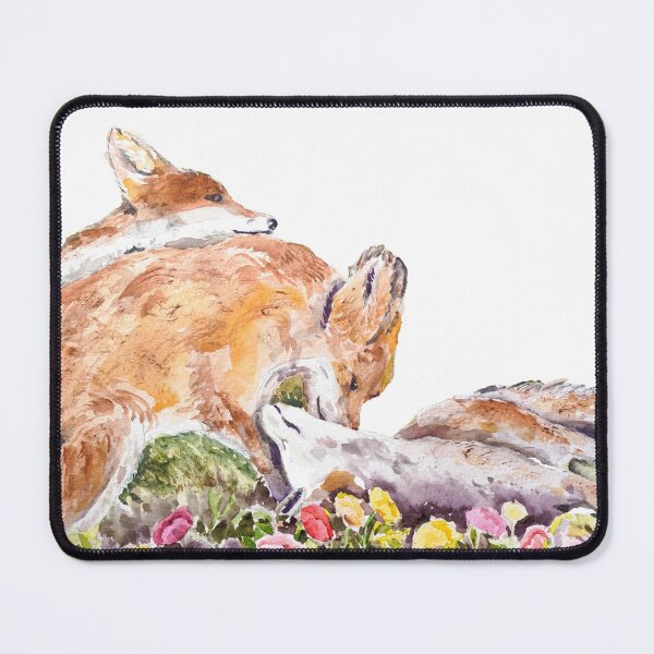 Item preview, 3 baby foxes playing watercolour arts no background  designed and sold by ColorandColor.
