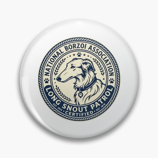 Item preview, Borzoi Noodle Horse Appreciation Society Retro Seal designed and sold by ArcApparel2020.
