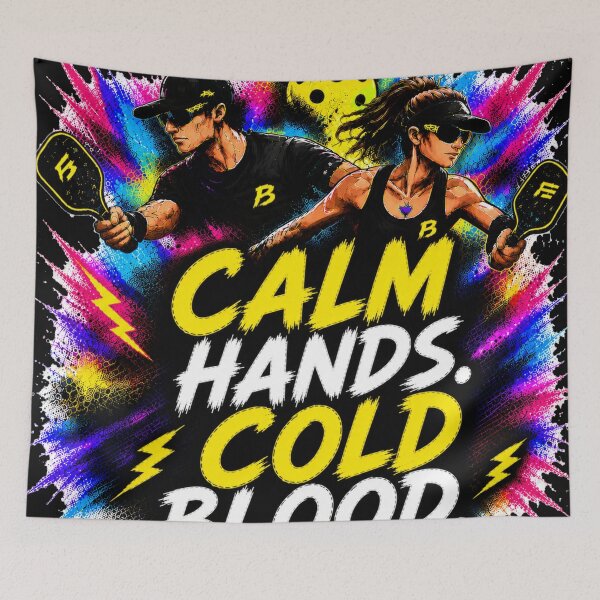 Item preview, Calm Hands Cold Blood Pickleball Shirt – Funny Trash Talk Gift for Competitive Players designed and sold by Surrealtrends.