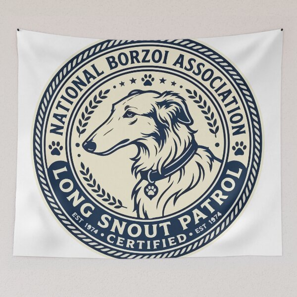 Item preview, Borzoi Noodle Horse Appreciation Society Retro Seal designed and sold by Arc2020.