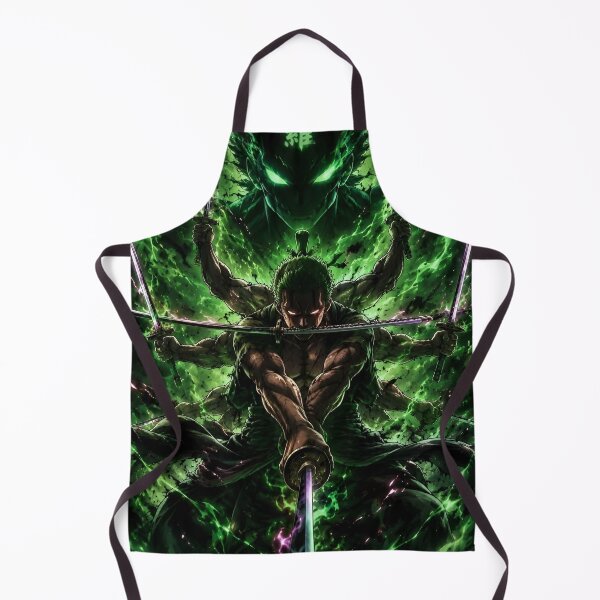 Item preview, Emerald Three Sword Spirit Warrior | Dark Anime Inspired Samurai Wall Art designed and sold by Dyan4.