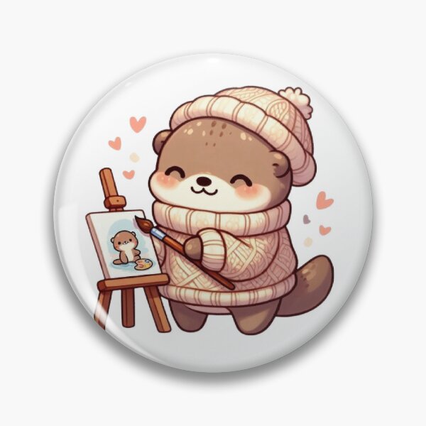 Item preview, Cozy Otter Painting | Cute Kawaii Artist  designed and sold by vigzhifushions.