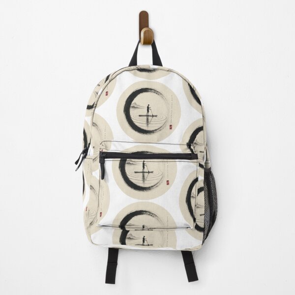 Item preview, Enso Circle Paddle Board Japanese Brush Art Print Sticker Sumi Ink Water Gift designed and sold by sharifex.