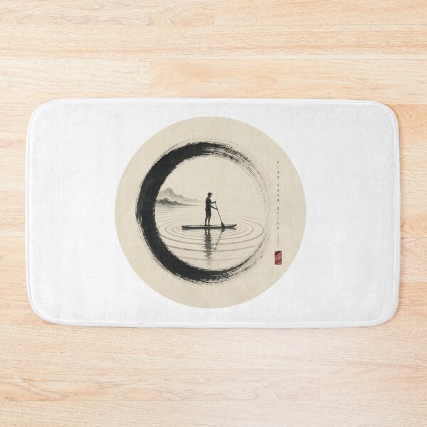 Item preview, Enso Circle Paddle Board Japanese Brush Art Print Sticker Sumi Ink Water Gift designed and sold by sharifex.