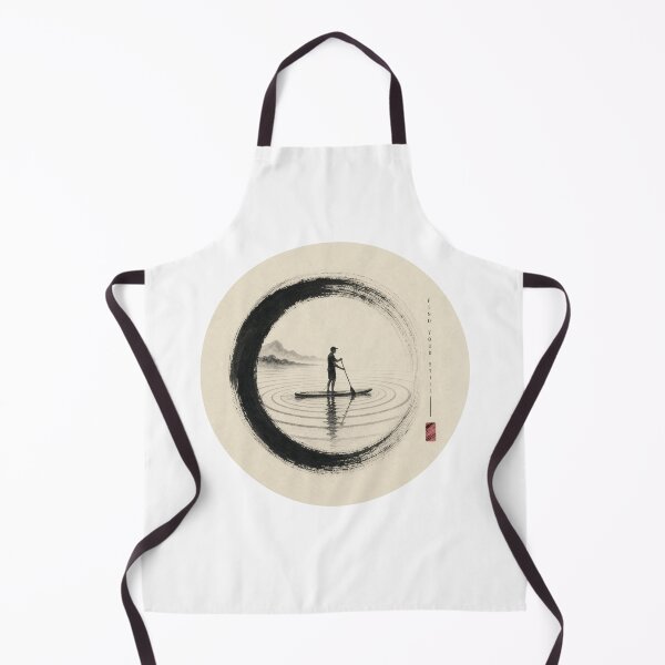Item preview, Enso Circle Paddle Board Japanese Brush Art Print Sticker Sumi Ink Water Gift designed and sold by sharifex.